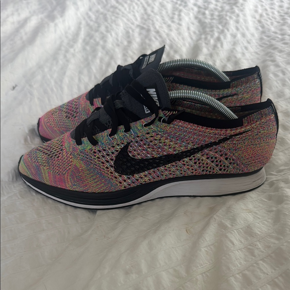 Nike Multicolor Flyknit Racer Shoes - Picture 3 of 7